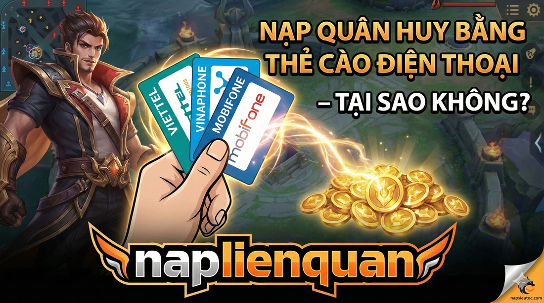 NẠP QUÂN HUY LIÊN QUÂN MOBILE BẰNG THẺ ĐIỆN THOẠI – TẠI SAO KHÔNG?